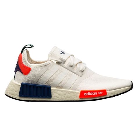 adidas nmd weiß mit rot vlauen blöcken|Adidas NMD schuhen.